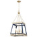 Four Light Pendant in Blue And Aged Brass (208|10904) Four Light Pendant in Blue And Aged Brass (208|10904)