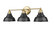 Bishop Three Light Vanity in Matte Black and Brass (106|IN40028BK)
