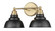 Bishop Two Light Vanity in Matte Black and Brass (106|IN40027BK)