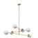 Hepburn Six Light Chandelier in Alturas Gold (47|13207)