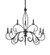 Grace Ten Light Chandelier in Satin Black Wrought Iron (57|289484)