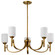 Solara Five Light Chandelier in Natural Brass (72|608670)