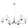 Lune Six Light Chandelier in Brushed Nickel (72|608226)