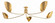 Avondale Five Light Semi Flush Mount in Aged Brass (70|1755AGB)