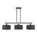 Weavington Three Light Linear Chandelier in Black (107|6055404)