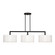 Meridian Three Light Linear Chandelier in Black (107|4549304)
