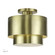 Zolana Two Light Semi-Flush Mount in Antique Brass (107|4005401)