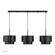 Zolana Three Light Linear Chandelier in Black (107|4005304)