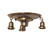 Revival Three Light Flush Mount Hardware in Antique Brass (57|283653)