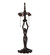 Flying Lady Three Light Table Base in Wrought Iron (57|22076)