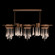 Rain LED Linear Pendant in Ombre Copper/Copper Glass (48|1001398)