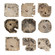 Bahati Wall Decor Set/9 in Light Bleached (52|04398)