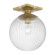 Orly One Light Semi Flush Mount in Aged Brass (60|ORY1003AGCL)