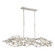 Broche Six Light Linear Chandelier in Antique Silver (60|567SA)