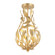 Broche Three Light Semi Flush Mount in Antique Gold (60|565GACEILING)