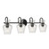 Hollis Four Light Vanity in Matte Black (10|HLL8630MBK)