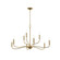 Ilia Nine Light Chandelier in Brushed Gold (54|P400465191)