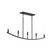 Jheni Five Light Linear Chandelier in Matte Black (54|P40046131M)