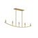 Jheni Five Light Linear Chandelier in Brushed Gold (54|P400461191)