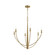 Jheni Six Light Chandelier in Brushed Gold (54|P400459191)