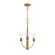 Jheni Three Light Chandelier in Brushed Gold (54|P400452191)