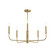 Reines Five Light Chandelier in Brushed Gold (54|P400446191)