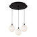 Bolla LED Pendant in Black/Opal Glass (347|MP3106BKOP03)