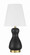 Gloria One Light Table Lamp in Flat Black/Satin Brass (46|87020FBSBT)