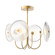 Hera LED Pendant in Brushed Gold/Clear Ribbed Glass (452|PD417904BGCRUNV)