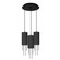 Bordeaux LED Pendant in Matte Black/Clear Ribbed Glass (452|MP502204MBCR03)