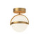 Globo LED Flush Mount in Brushed Gold (452|FM301001BGUNV)