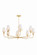 Quill Eight Light Chandelier in Gilded Ivory (67|F4758GLI)