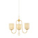 Samantha Three Light Chandelier in Aged Brass (428|H1094803AGB)