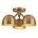 Fosso Three Light Semi-Flush Mount in Brushed Gold (347|SF13312BG)