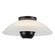 Umbra One Light Semi-Flush Mount in Opal Glass/Black (347|SF11914OPBK)