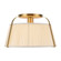 Scout One Light Semi-Flush Mount in Brushed Gold/White Linen (452|SF675213BGWL)