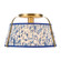 Scout One Light Semi-Flush Mount in Brushed Gold/Blue Linen (452|SF675213BGBL)