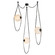 Petra LED Chandelier in Urban Bronze/Cloud Glass (452|CH372103UBCDG)