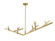The Oaks 12 Light Linear Chandelier in Brushed Brass (192|HF8812BB)