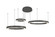 Aria LED Chandelier in Polished Black Gunmetal Chrome (192|HF4443BK)