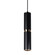 Cicada LED Pendant in Black With Knurled Brass (192|HF1078BBK)