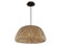 Tulum One Light Pendant in Bamboo Wicker And Black (192|HF1003BW)