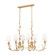 Aslin Six Light Linear Chandelier in Gold Leaf (224|83044LGLF)