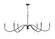 Toussant Six Light Chandelier in Matte Black (224|610363MB)