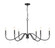 Toussant Six Light Chandelier in Matte Black (224|610345MB)