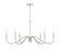 Toussant Six Light Chandelier in Brushed Nickel (224|610345BN)