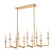 Gaultier Ten Light Linear Chandelier in Mordern Gold (224|610010LMGLD)