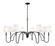 Jisele Eight Light Chandelier in Matte Black (224|45058MB)