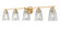 Andree Five Light Vanity in Modern Gold (224|19605VMGLD)