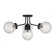 Coral Four Light Semi-Flush Mount in Matte Black (51|63364489)